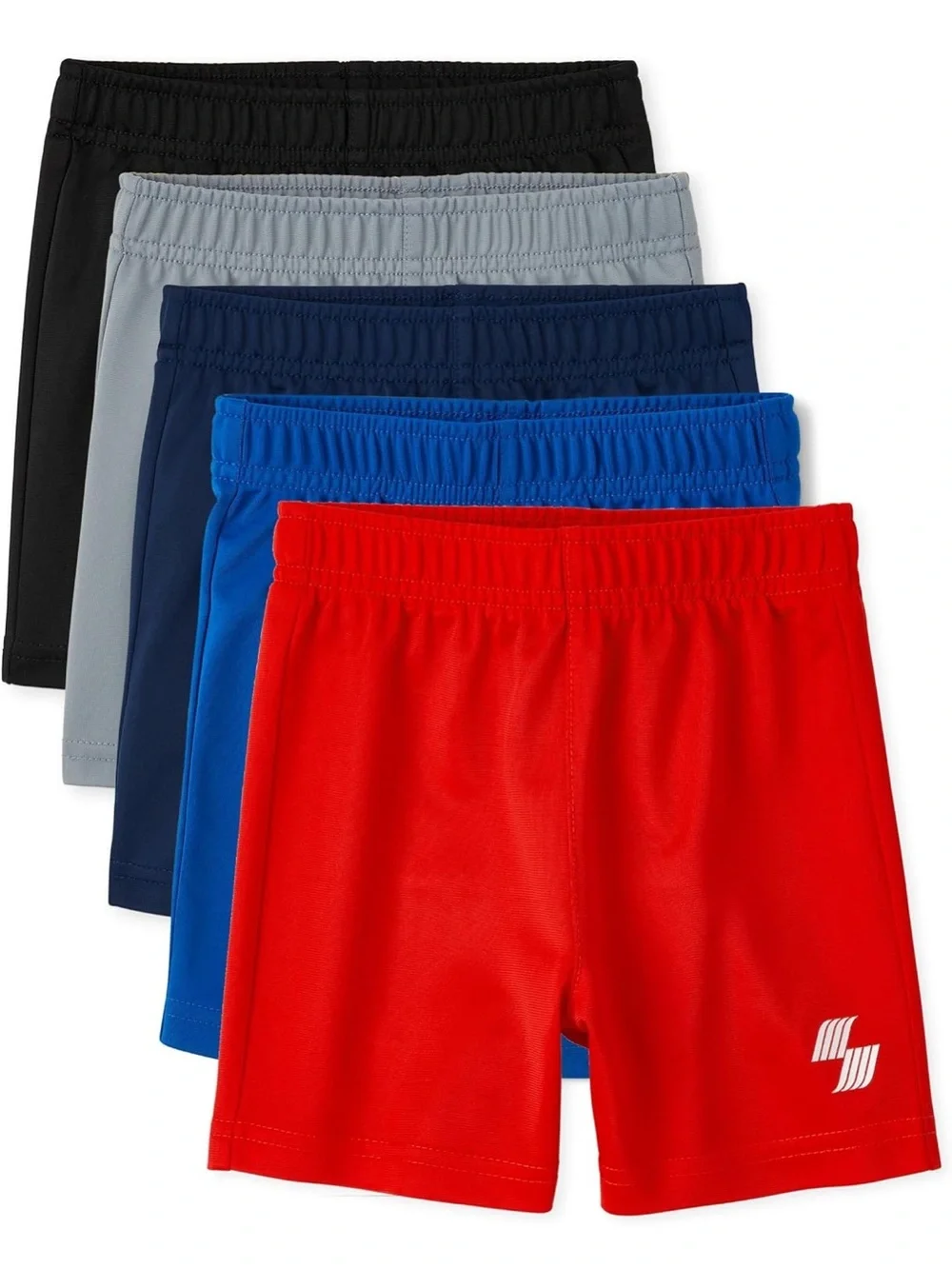 5 The Children’s Place Black Blue Red Gray Athletic Basketball Shorts 5T NWT